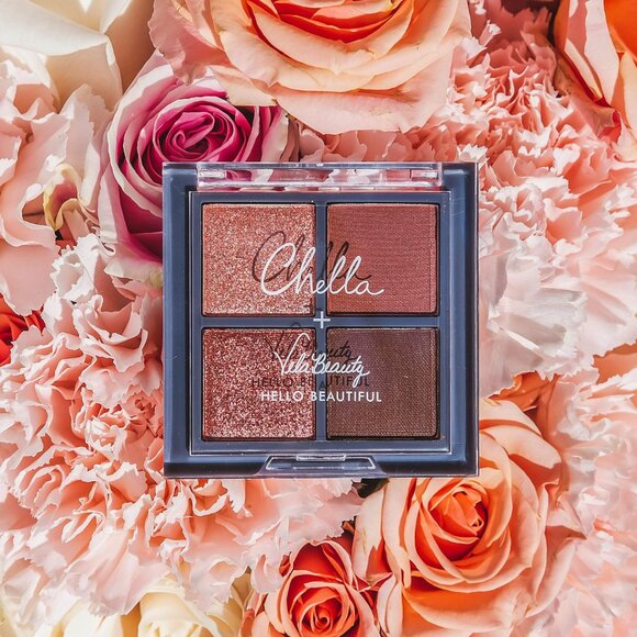 Brand New Mini chella + velabeauty blushing rose eyeshadow palette - Picture 1 of 11